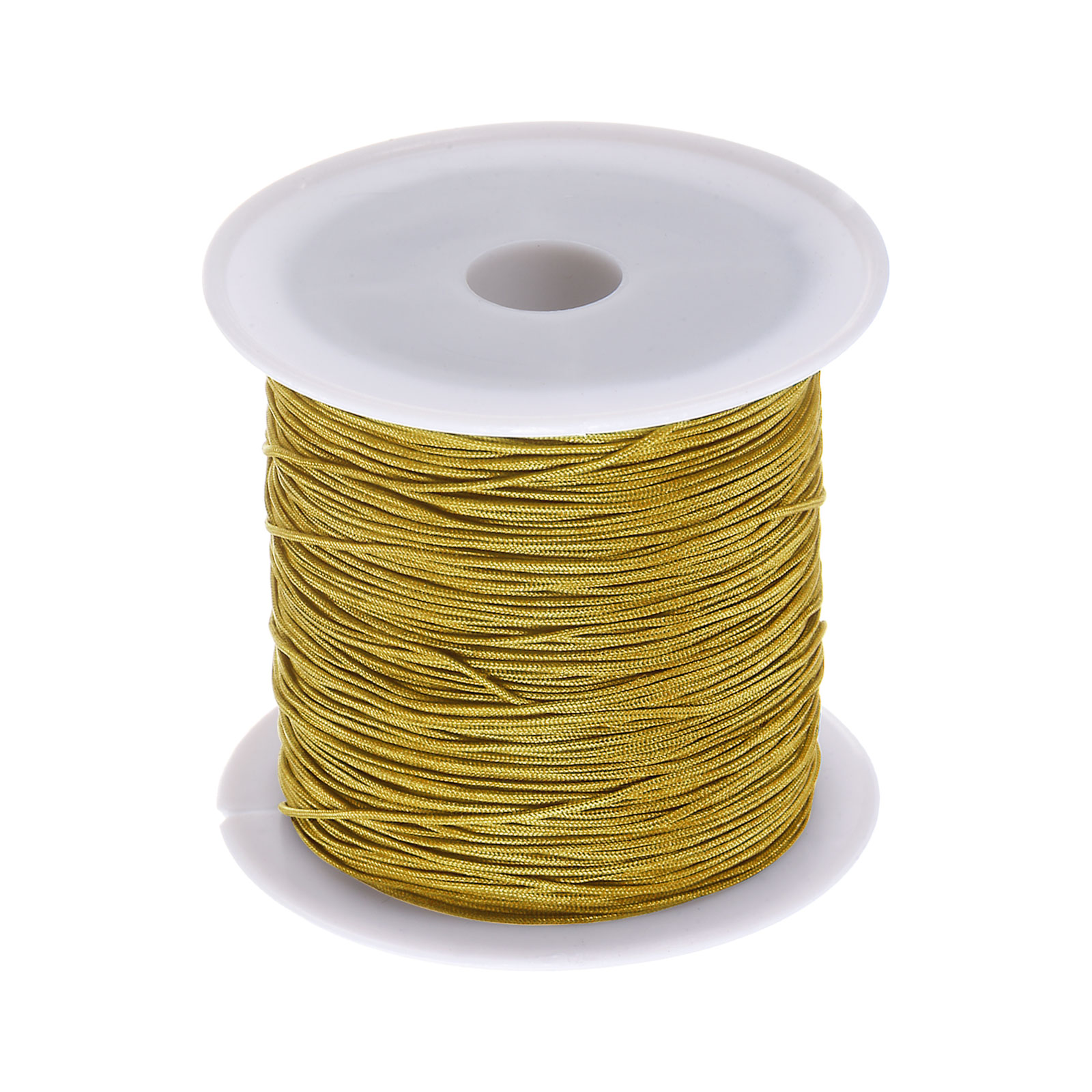 1 Roll Nylon Beading Thread Knotting Cord 0.6mm 50 Yards Braided Nylon  Crafting Satin String, Goldenrod
